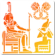Gorgecraft エジプト ステンシル テンプレート 古代神 ホルス 模様 30x30 センチメートル ラージ 再利用可能なプラスチック スクエア ステンシル サイン 木製の壁に描くためのサイン スクラップブック カード 床図面 diy 装飾工芸品 DIY-WH0244-188-7