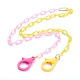 Персонализированные двухцветные ожерелья-цепочки из абс-пластика NJEW-JN02825-03-1