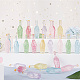 Gorgecraft 30pcs 6 couleurs cabochons de bouteilles en résine transparente CRES-GF0001-04-4