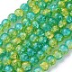 Spray Painted Crackle Glass Beads Strands CCG-Q002-8mm-07-2