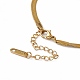 304 Halskette mit Schlangenanhänger aus Edelstahl mit Fischgrätenketten für Männer und Frauen NJEW-P269-05G-4