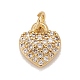 Brass Micro Pave Cubic Zirconia Charms KK-A161-13G-1