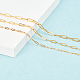 Chgcraft 45 фут 3 размера плоские овальные золотые латунные скрепки цепи для diy ожерелье браслет изготовление ювелирных изделий CHC-CA0001-01G-7
