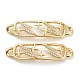 Brass Micro Pave Clear Cubic Zirconia LinkS Connectors ZIRC-M117-31G-1