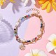 Многониточные браслеты из гальванического стекла и искусственного жемчуга BJEW-JB10430-2