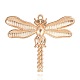 Dragonfly Alloy Rhinestone Big Pendants PALLOY-I115-59KG-2