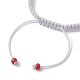 Bracelets de perles tressées tortue en porcelaine BJEW-JB10058-04-4