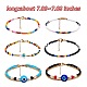 Set di braccialetti con perline in vetro stile 6 pz 6 BJEW-SZ0001-98-7