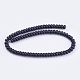 Chapelets de perles en pierre d'or bleue synthétique X-G-S105-8mm-22-2