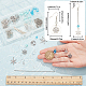 SUNNYCLUE 1 Box DIY 10 Pairs Christmas Charms Earrings Making Kit Antique Silver Snowflake Charms Winter Blue Faceted Glass Beads Linking Rings Dangle Earring Hooks for Jewelry Making Kits Adult DIY-SC0022-76-3