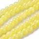 Chapelets de perles en jade jaune naturel G-F622-10-6mm-1