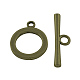 Tibetischen Stil Legierung Ring Knebelverschlüsse X-TIBE-A12588-AB-NR-1