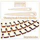 ギア形状の木製サイキュラー織り機セット  織り櫛とティアドロップ針を使用  バリーウッド  25.5~260x15.5~260x3~3.5mm  6個/セット WOOD-WH0029-10-4