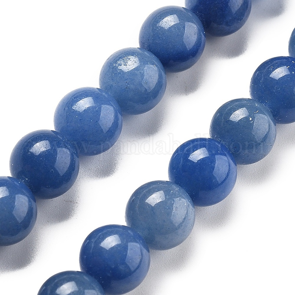 Lotto N°5Fili Avventurina Rossa Sfaccettata Naturale 10mm