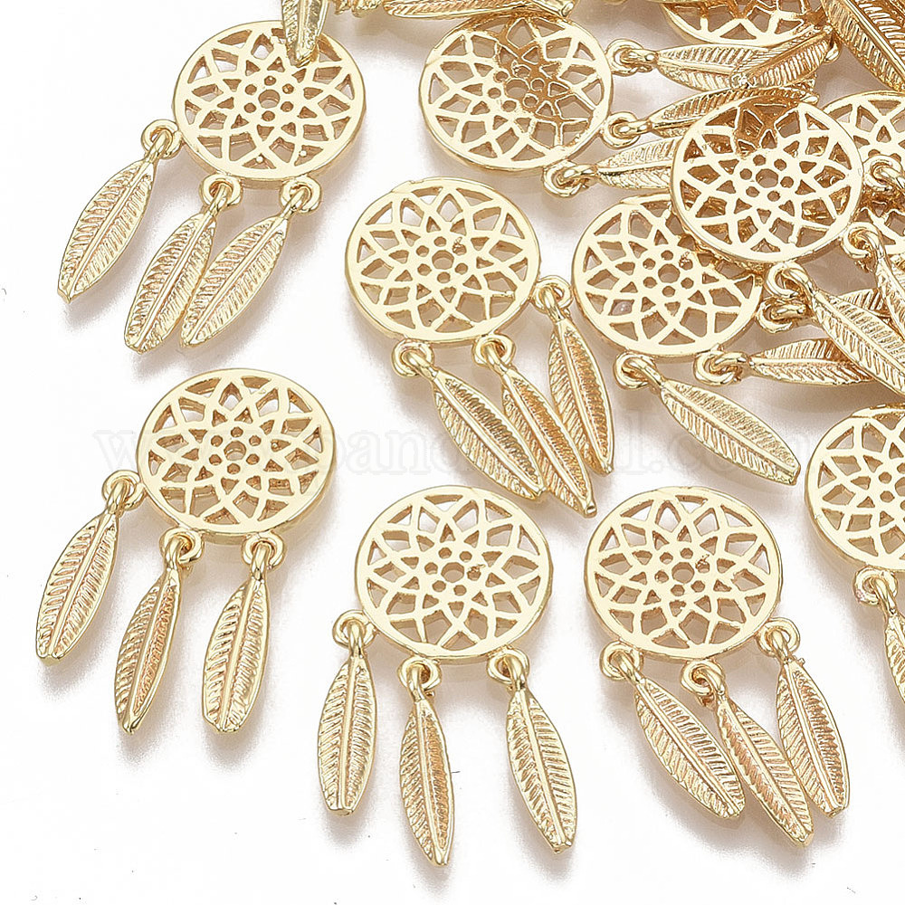 Pendentif Ancien Gros Modèle – Laiton Et Quartz Rutile – Accentuation D'ambre – Bijou Vintage Occasion