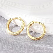 Латунные английском замке Серьги-кольца EJEW-F245-06G