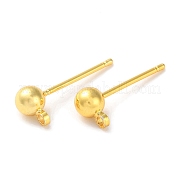 Медные серьги-гвоздики KK-F090-16G-02