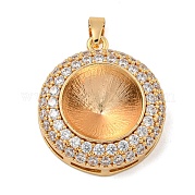 Латунные микропаве прозрачные подвески с фианитом KK-N254-118G-02