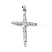 Подвески из латуни и прозрачного циркония с покрытием стойки KK-S372-24P