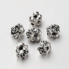 Legierungs Blumen tibetischen Stil Perlen X-TIBEB-O004-54