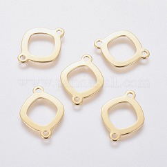 201 соединительные элементы из нержавеющей стали, ромб, золотые, 19x14x0.8 мм, отверстие : 1.6 мм