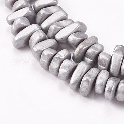 Electroplate non magnetici ematite sintetico fili di perline&nbsp;G-P367-H-05