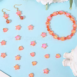 100шт 2 стиля прозрачные акриловые бусины&nbsp;OACR-SC0002-41A