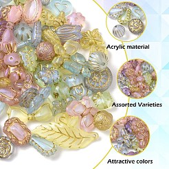 50 г прозрачных акриловых бусин&nbsp;MACR-YW0004-35