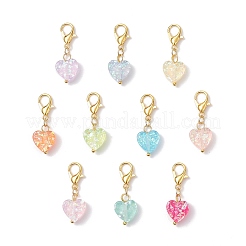 Подвески в форме сердца из прозрачной смолы&nbsp;HJEW-JM04138