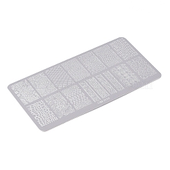 Placas de estampado para decoración de uñas de acero inoxidable 410 resistentes al deslustre&nbsp;MRMJ-P020-02P-04