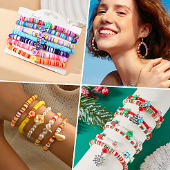 15 нить бусин ручной работы из полимерной глины&nbsp;CLAY-PA0001-07C