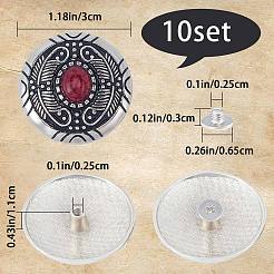 1-Loch-Legierung & Cat-Eye-türkisfarbene Ziernieten&nbsp;FIND-GF0004-53B