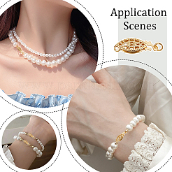 2 шт. латунные полые застежки-коробки для лошадиных ушей KK-GO0002-36G