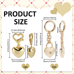 2 шт. подвески для сумок из нержавеющей стали&nbsp;HJEW-PH02282