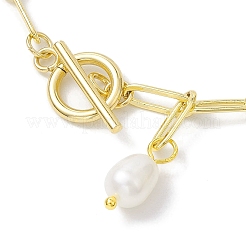 Браслеты с подвесками из натурального культивированного пресноводного жемчуга BJEW-JB10444