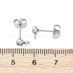 Фурнитура для сережек-гвоздиков из нержавеющей стали 304&nbsp;STAS-V003-10P-01