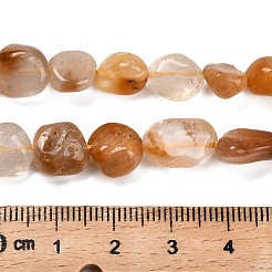 Бусы из натурального желтого гематоидного кварца G-P568-C05-01