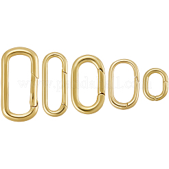 5 шт. 5 стиля латунных пружинных затворных колец KK-SC0006-34