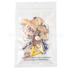 18шт 8 стиля подвески из сплава с эмалью&nbsp;ENAM-FS0004-18