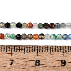 Природные многоцветные агат бисер пряди G-T143-02