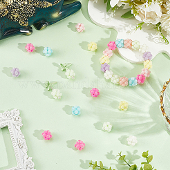 60 шт. флокированные непрозрачные акриловые бусины&nbsp;MACR-SC0002-37