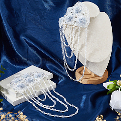 2 шт. полукруглые стеклянные бусины-кисточки-броши для рюкзака&nbsp;JEWB-FH0002-39