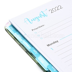 2022 блокнот на спирали с вкладками на 12 месяца&nbsp;AJEW-H132-01A