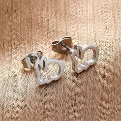 Серьги-гвоздики из нержавеющей стали 304&nbsp;EJEW-N045-04P