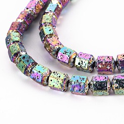 Гальванические бусины из натуральной лавы&nbsp;X-G-T114-71E