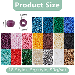 90 г перламутровых цилиндрических бусин SEED-DC0001-18A