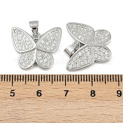 Латунные микропаве прозрачные подвески с фианитом&nbsp;KK-C109-01P