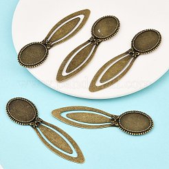 Старинные тибетский стиль сеттинги сплава закладки кабошон X-TIBE-Q032-27AB-NR