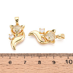 Латунные микропаве прозрачные подвески с фианитом&nbsp;KK-T074-116G