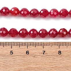 Нити бусин из красного корунда&nbsp;G-Z123-A01-6mm